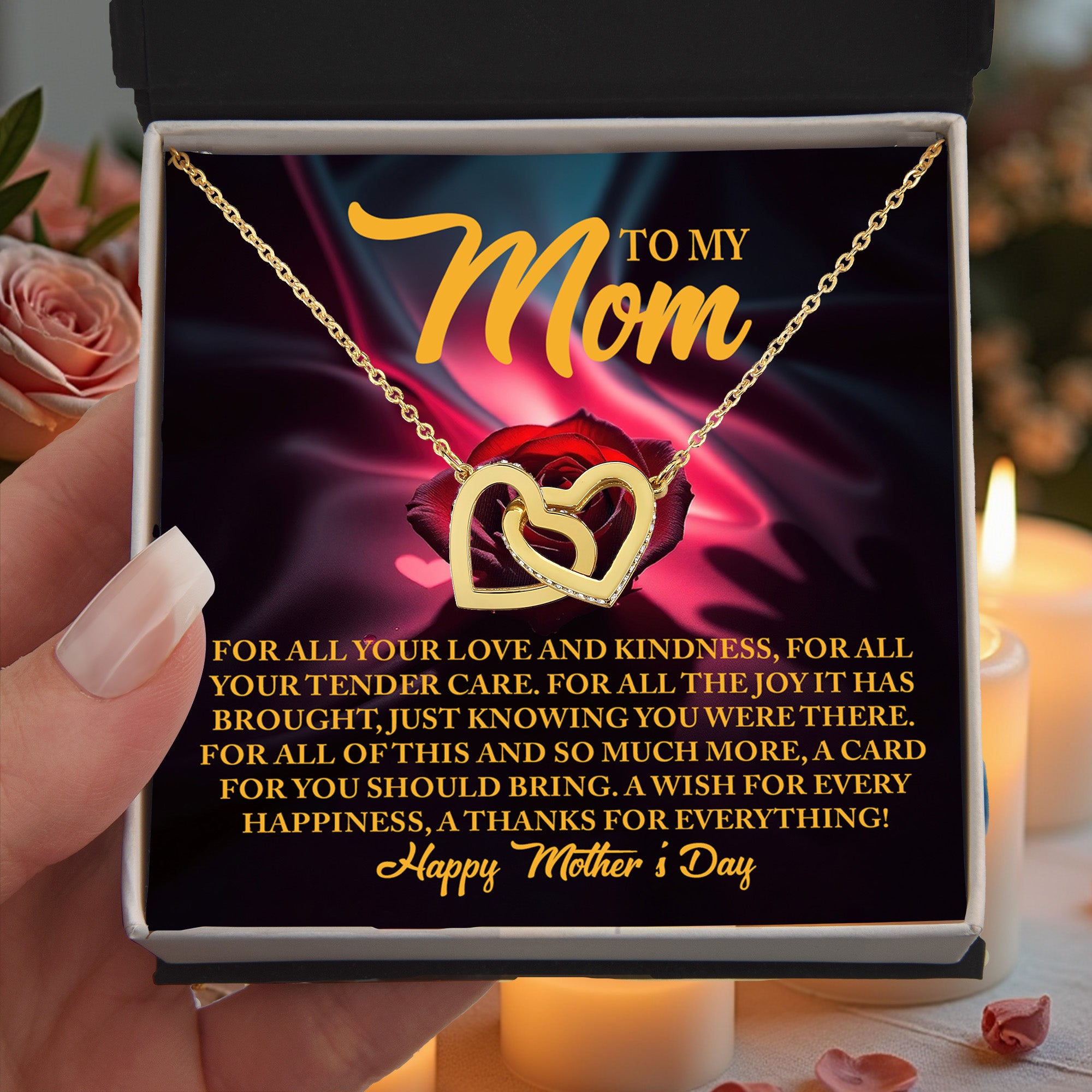 To My Mom - For All Your Tender Care- Heartfelt Mother's Day Necklace Gift - Mallard Moon Gift Shop