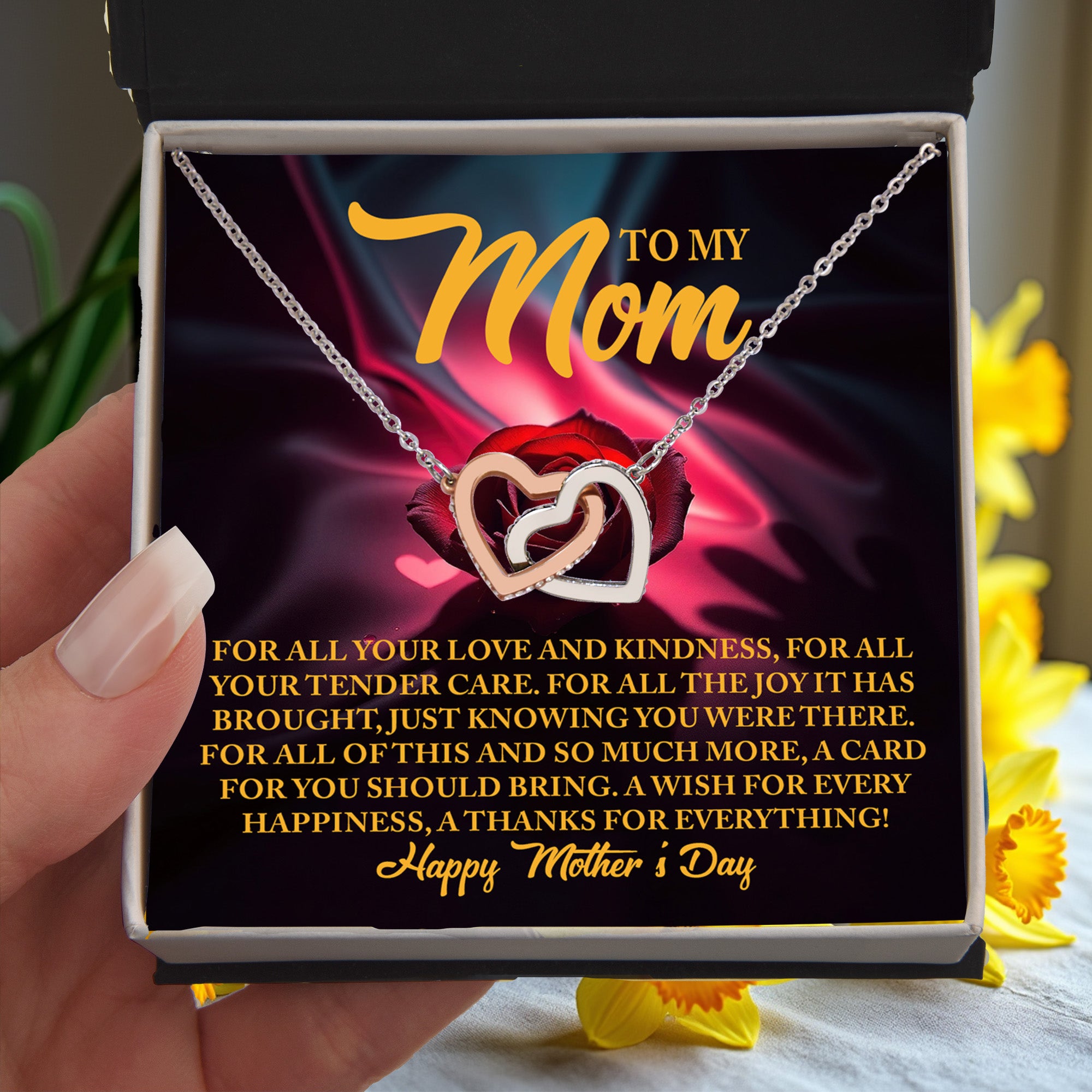 To My Mom - For All Your Tender Care- Heartfelt Mother's Day Necklace Gift - Mallard Moon Gift Shop