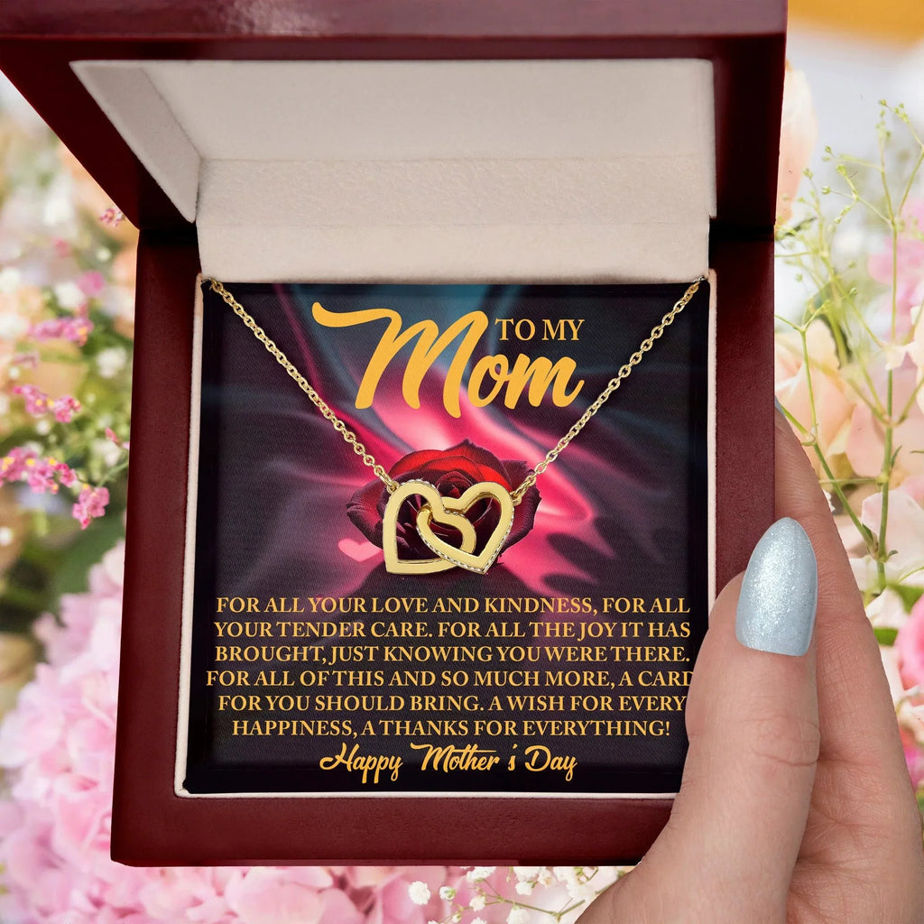 To My Mom - For All Your Tender Care- Heartfelt Mother's Day Necklace Gift