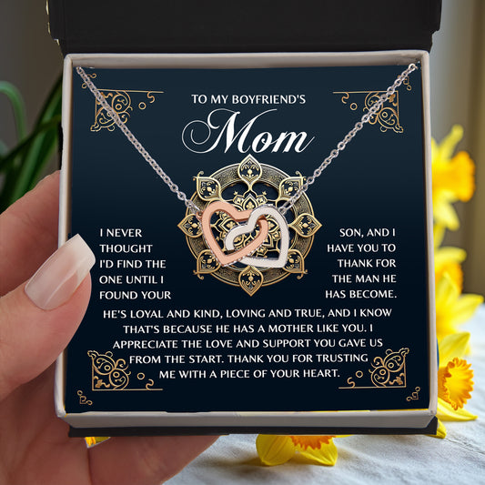 To My Boyfriend's Mom – Thank You for Trusting Me with a Piece of Your Heart – Elegant and Meaningful Necklace Gift