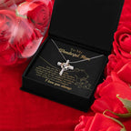 To My Wonderful Mom You Are The Lion that Protected, Supported and Nourished Me Cross Pendant Necklace