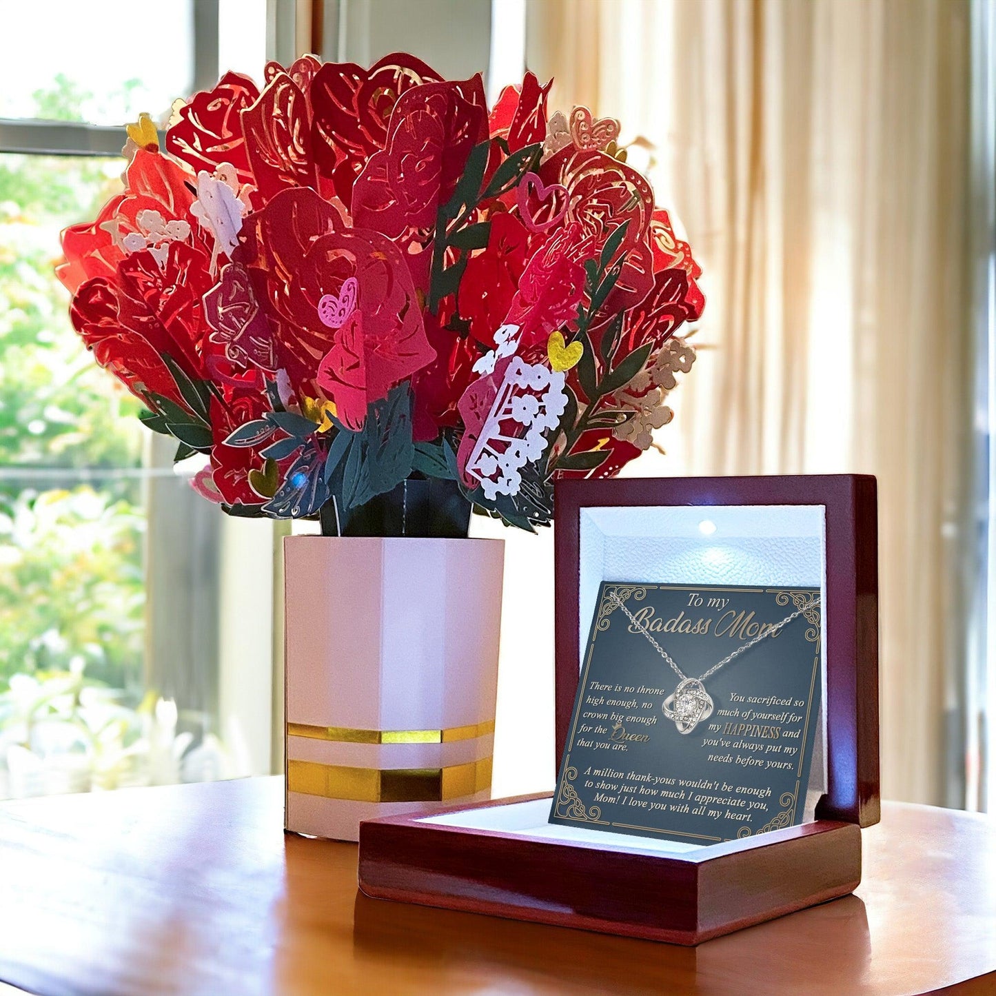 Gift for Mom You are a Queen - Love Knot Necklace - Mallard Moon Gift Shop