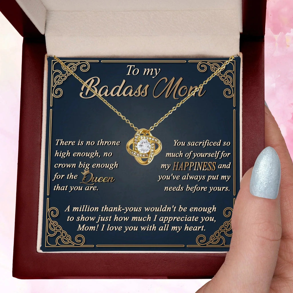 Gift for Mom You are a Queen - Love Knot Necklace