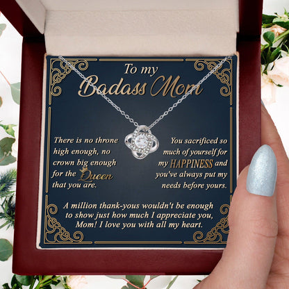 Gift for Mom You are a Queen - Love Knot Necklace - Mallard Moon Gift Shop