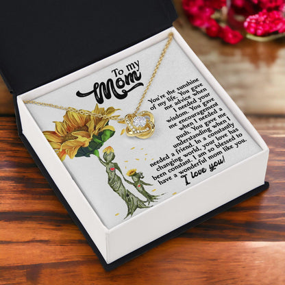 Mom you are The Sunshine in my Life - Love Knot Necklace - Mallard Moon Gift Shop