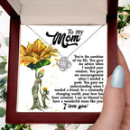 Mom you are The Sunshine in my Life - Love Knot Necklace