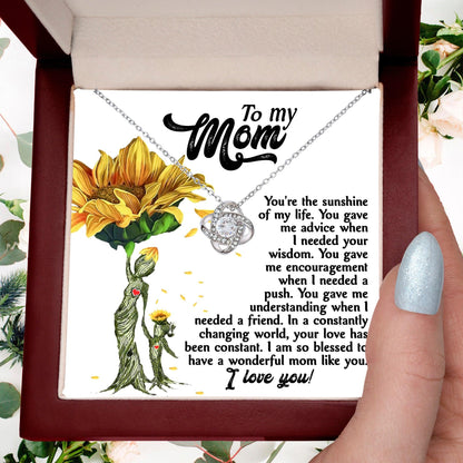 Mom you are The Sunshine in my Life - Love Knot Necklace - Mallard Moon Gift Shop