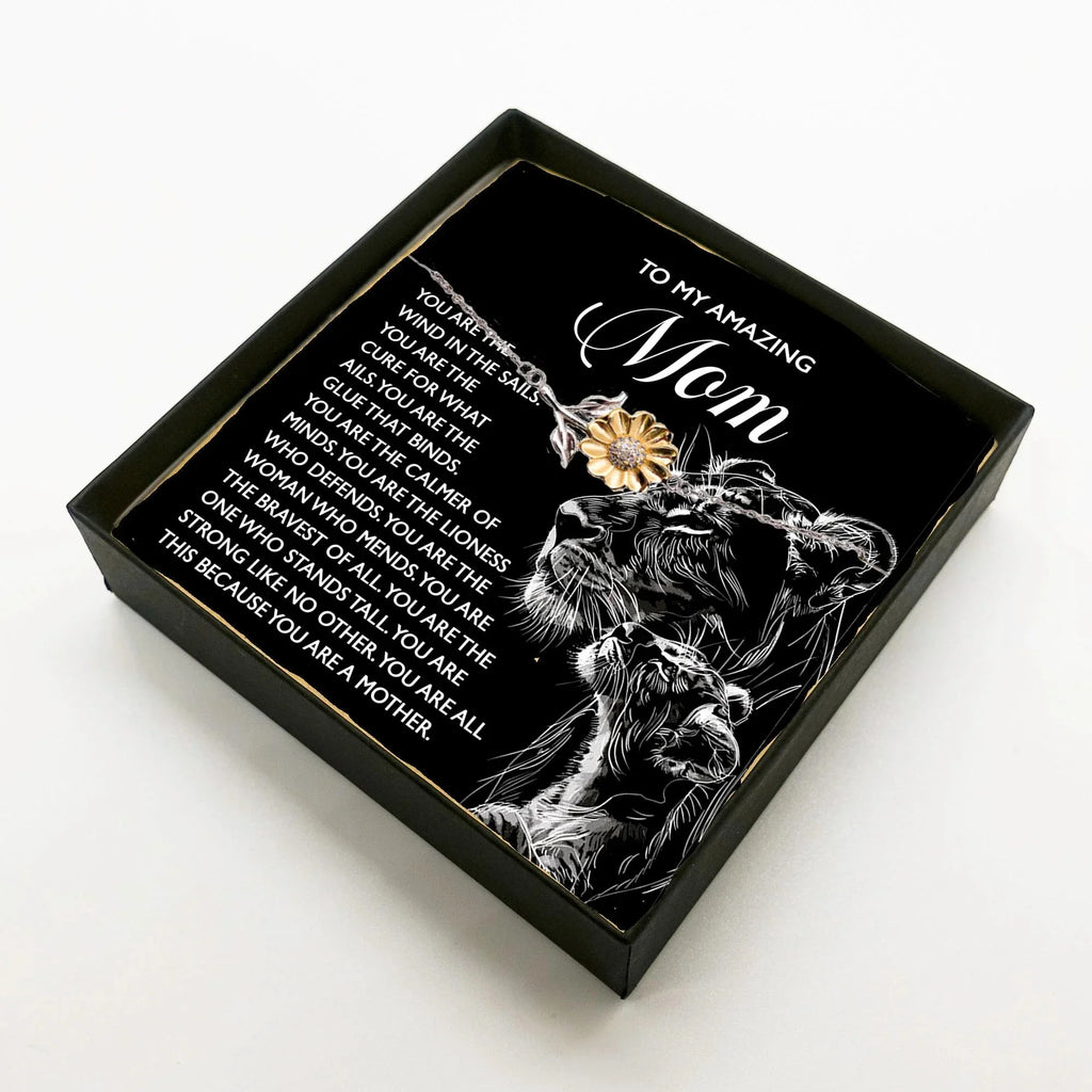To My Amazing Mom – You Are the Wind in the Sails – Bold and Beautiful Tribute Mother's Day Birthday Sunflower Bracelet