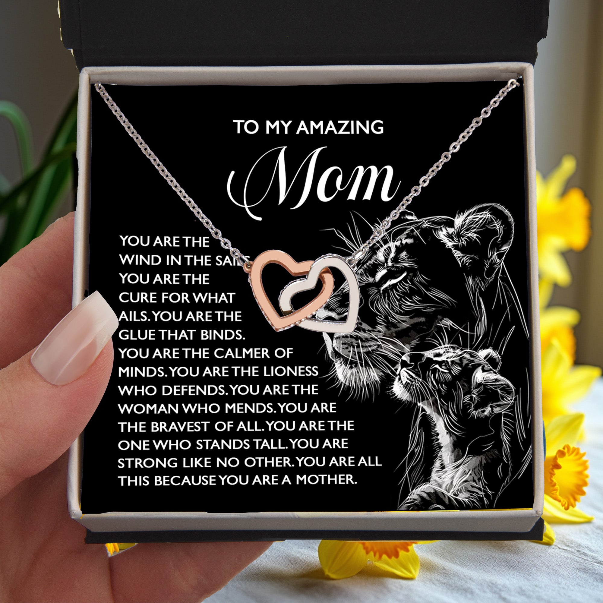 To My Amazing Mom – You Are the Wind in the Sails – Bold and Beautiful Tribute Mother's Day Birthday Necklace Gift - Mallard Moon Gift Shop