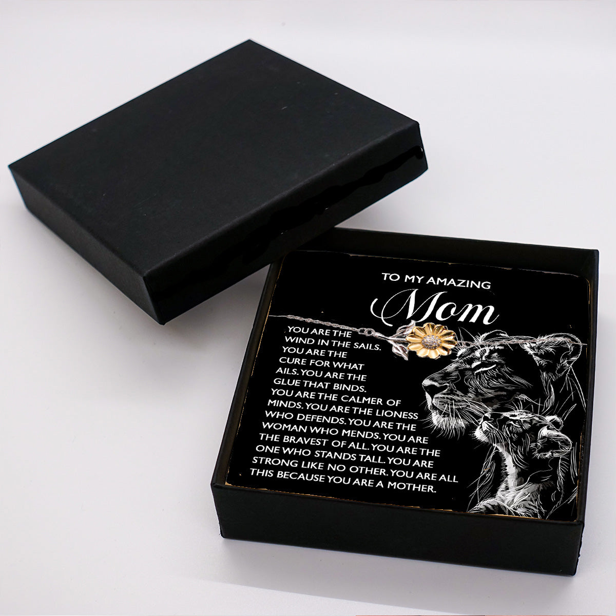 To My Amazing Mom – You Are the Wind in the Sails – Bold and Beautiful Tribute Mother's Day Birthday Sunflower Bracelet - Mallard Moon Gift Shop