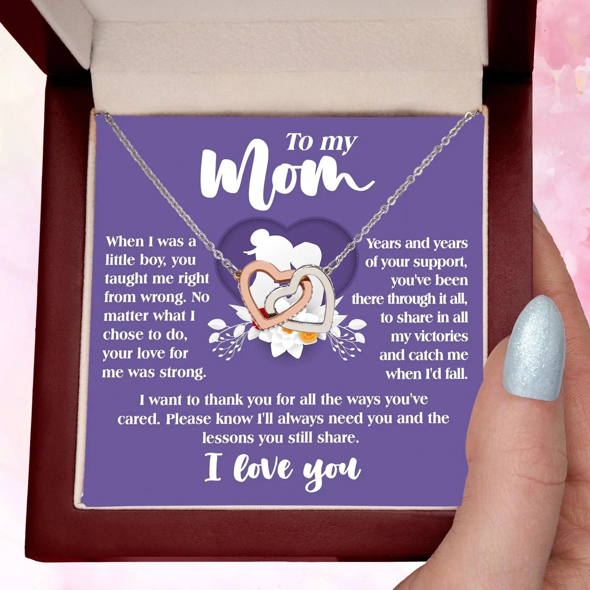 Gift for Mom from Son All the Ways You've Cared - Love Knot Necklace