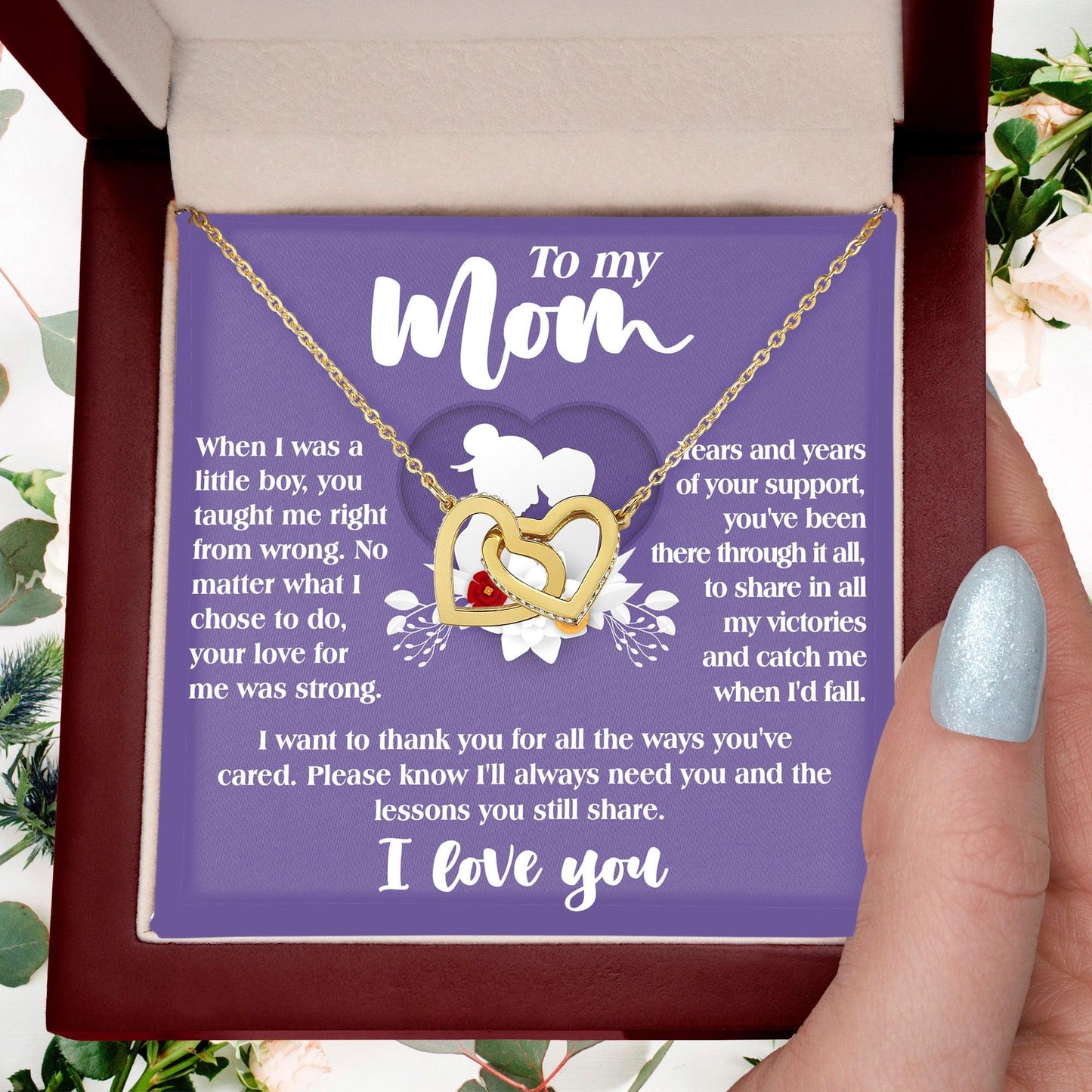 Gift for Mom from Son All the Ways You've Cared - Love Knot Necklace - Mallard Moon Gift Shop