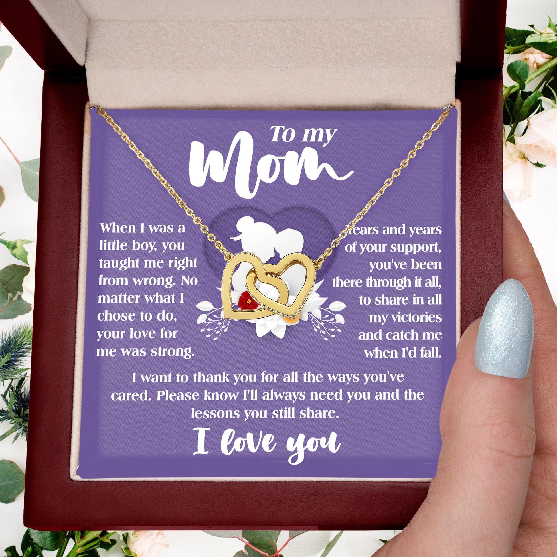 Gift for Mom from Son All the Ways You've Cared - Love Knot Necklace - Mallard Moon Gift Shop