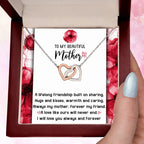 Gift for Mom Always my Mother Forever my Friend Interlocking Hearts Necklace