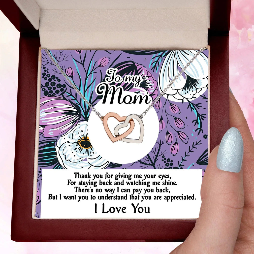 Gift for Mom-You Are Appreciated Interlocking Hearts Necklace