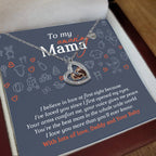 To My Amazing Mama I Believe in Love at First Sight Baby Feet Pendant Necklace