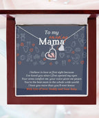 To My Amazing Mama I Believe in Love at First Sight Baby Feet Pendant Necklace
