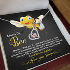 Mama To Bee Baby Feet Charm Necklace Love, Kisses and Kicks from your Tummy