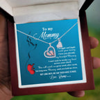 New Mom Gift Baby Feet Charm Necklace Not Long Now Until You can Hold Me Close