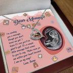 Dear Mommy I Am On My Way Baby Feet Charm Pendant Necklace