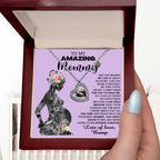 To My Amazing Mommy Pregnancy Gift Baby Feet Charn Necklace Lots of Love from the Bump