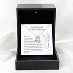 Gift for Mom Wedding Day - Always Your Little Girl Love Heart Pendant Necklace