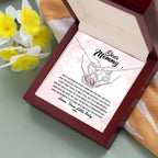Dear Mommy I Can't Wait to Meet You Pregnancy Gift Baby Feet Pendant Necklace