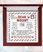Dear Mommy Keep this Baby Feet Necklace Close to Your Heart Until I Cat Rest In Your Arms