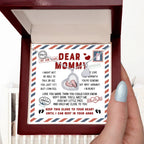 Dear Mommy Keep this Baby Feet Necklace Close to Your Heart Until I Cat Rest In Your Arms