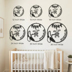Our Little Monkey Monogram Personalized Steel Wall Sign Metal Art