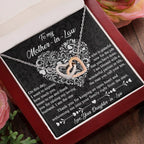 Gift for Mother-In-Law From Daughter-in-law Thank You for Keeping an Open Heart - Interlocking Hearts Necklace