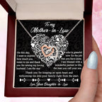 Gift for Mother-In-Law From Daughter-in-law Thank You for Keeping an Open Heart - Interlocking Hearts Necklace