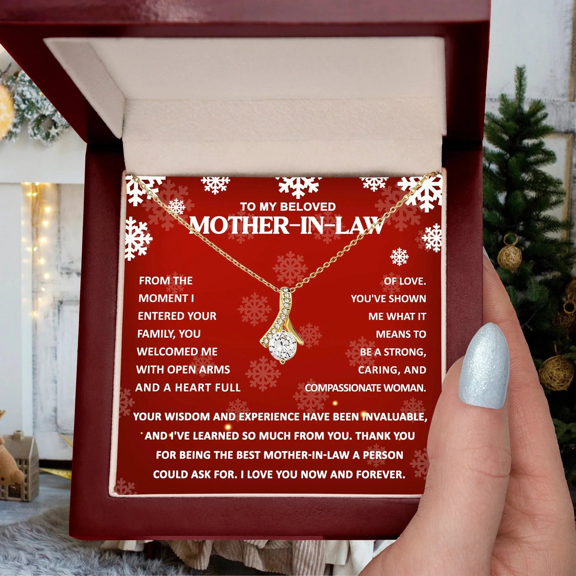 Gift for Mother-in-law - You Wisdom and Experience - Alluring Beauty Pendant Necklace