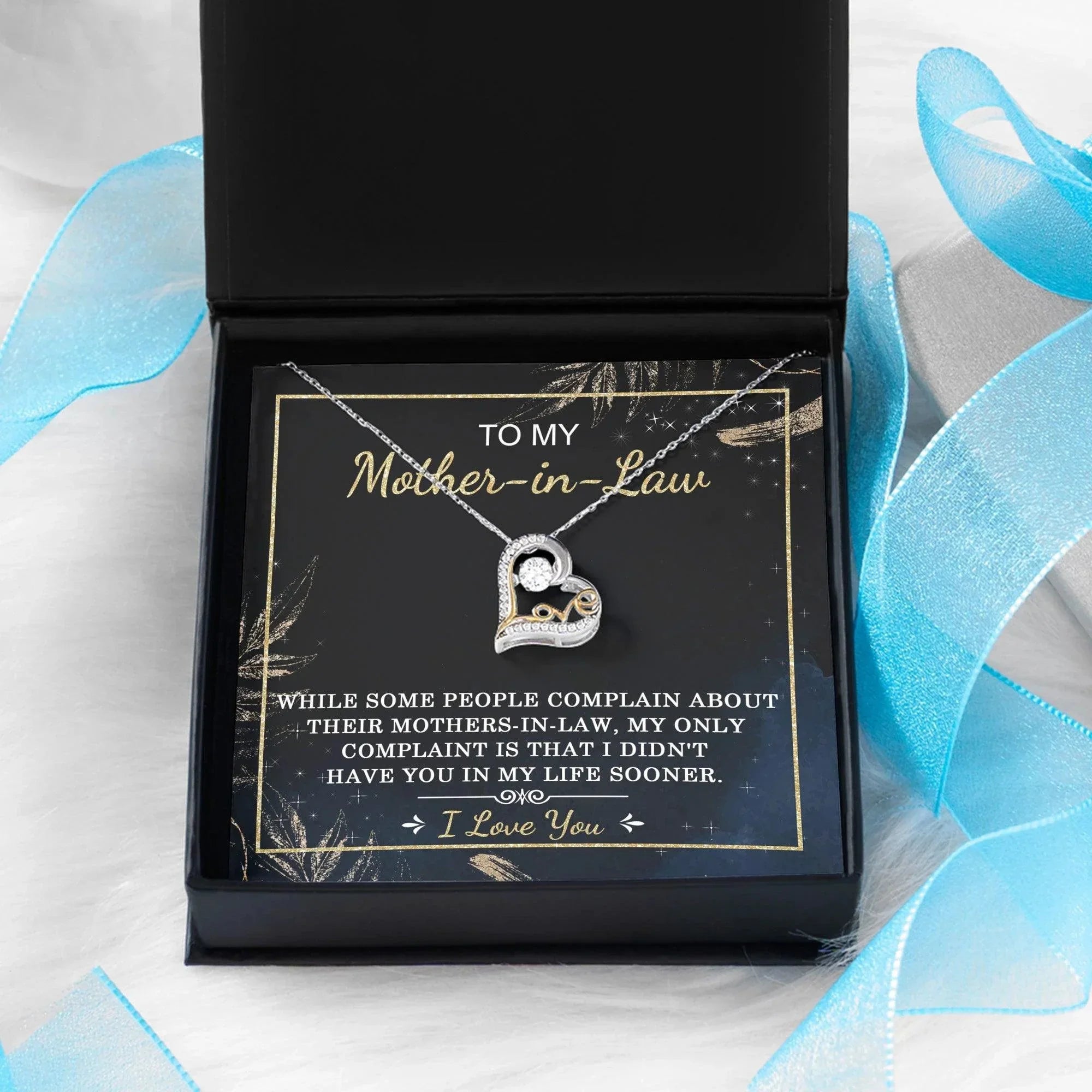 Gift for Mother-in-Law I Wish You Were In My Life Sooner Dancing Heart Pendant Necklace