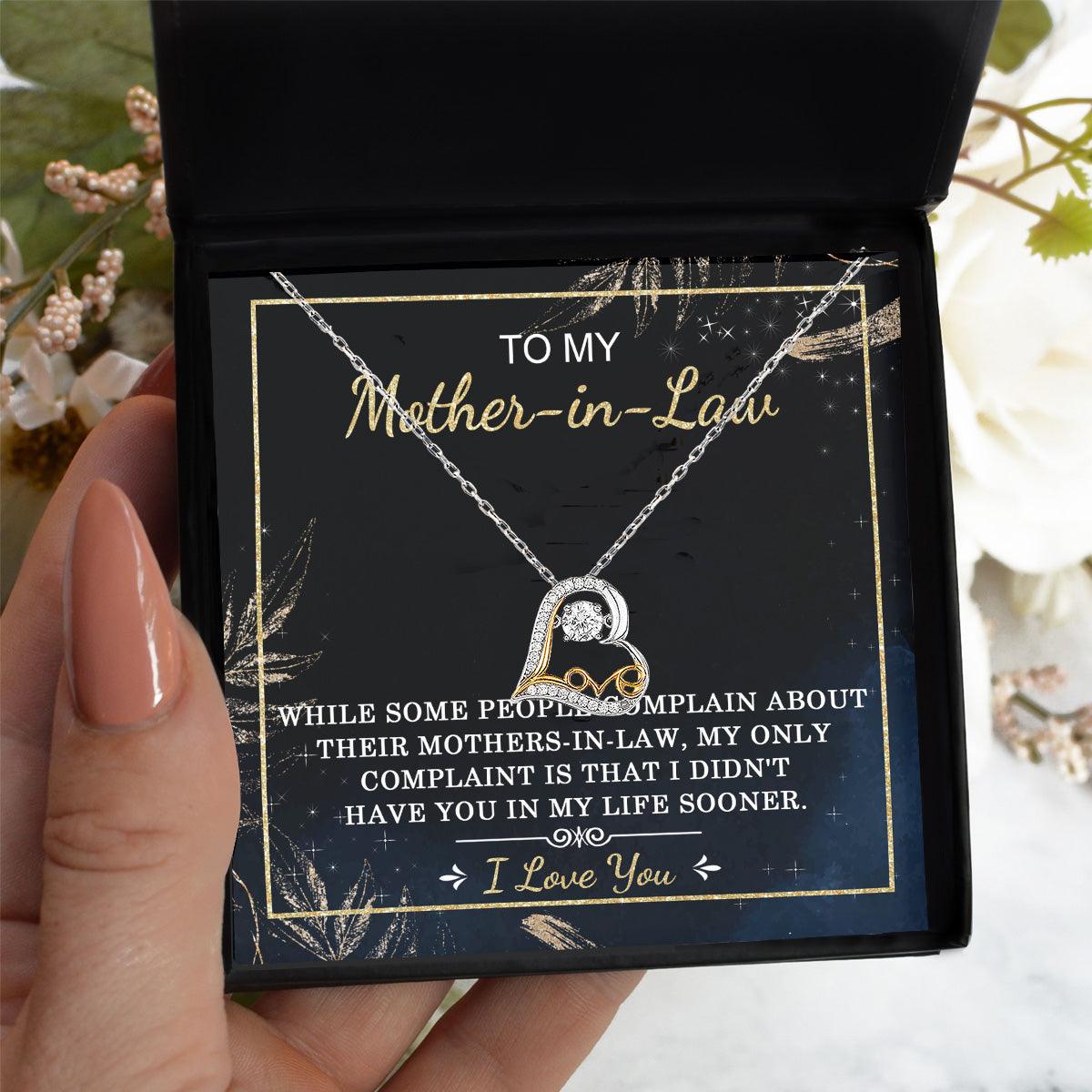Gift for Mother-in-Law I Wish You Were In My Life Sooner Dancing Heart Pendant Necklace - Mallard Moon Gift Shop