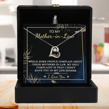 Gift for Mother-in-Law I Wish You Were In My Life Sooner Dancing Heart Pendant Necklace - Mallard Moon Gift Shop
