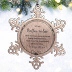 Mother-In-Law Snowflake Ornament, Motivational Birthday, Christmas Gifts - Life is learning to dance in the rain