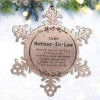 Mother-In-Law Snowflake Ornament - You are braver than you believe, stronger than you seem, Inspirational Birthday, Christmas Gifts