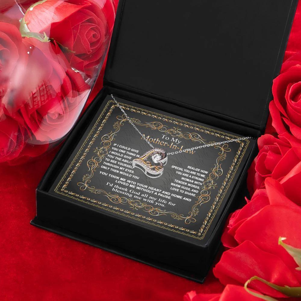 Mother-in-Law Gift You Took Me Into Your Heart and Home Heart Pendant Necklace