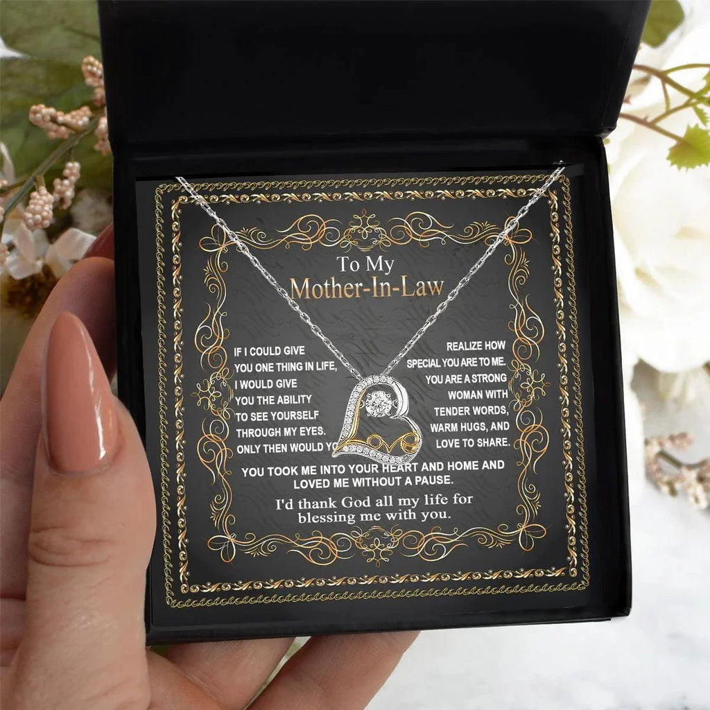 Mother-in-Law Gift You Took Me Into Your Heart and Home Heart Pendant Necklace