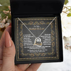 Mother-in-Law Gift You Took Me Into Your Heart and Home Heart Pendant Necklace