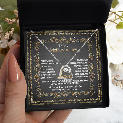 Mother-in-Law Gift You Took Me Into Your Heart and Home Heart Pendant Necklace - Mallard Moon Gift Shop