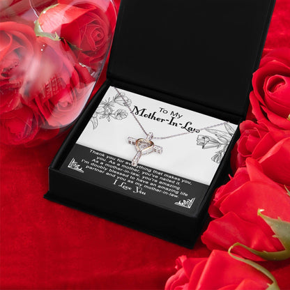 To My Mother-in-Law You Nailed It as a Mother Cross Pendant Necklace - Mallard Moon Gift Shop