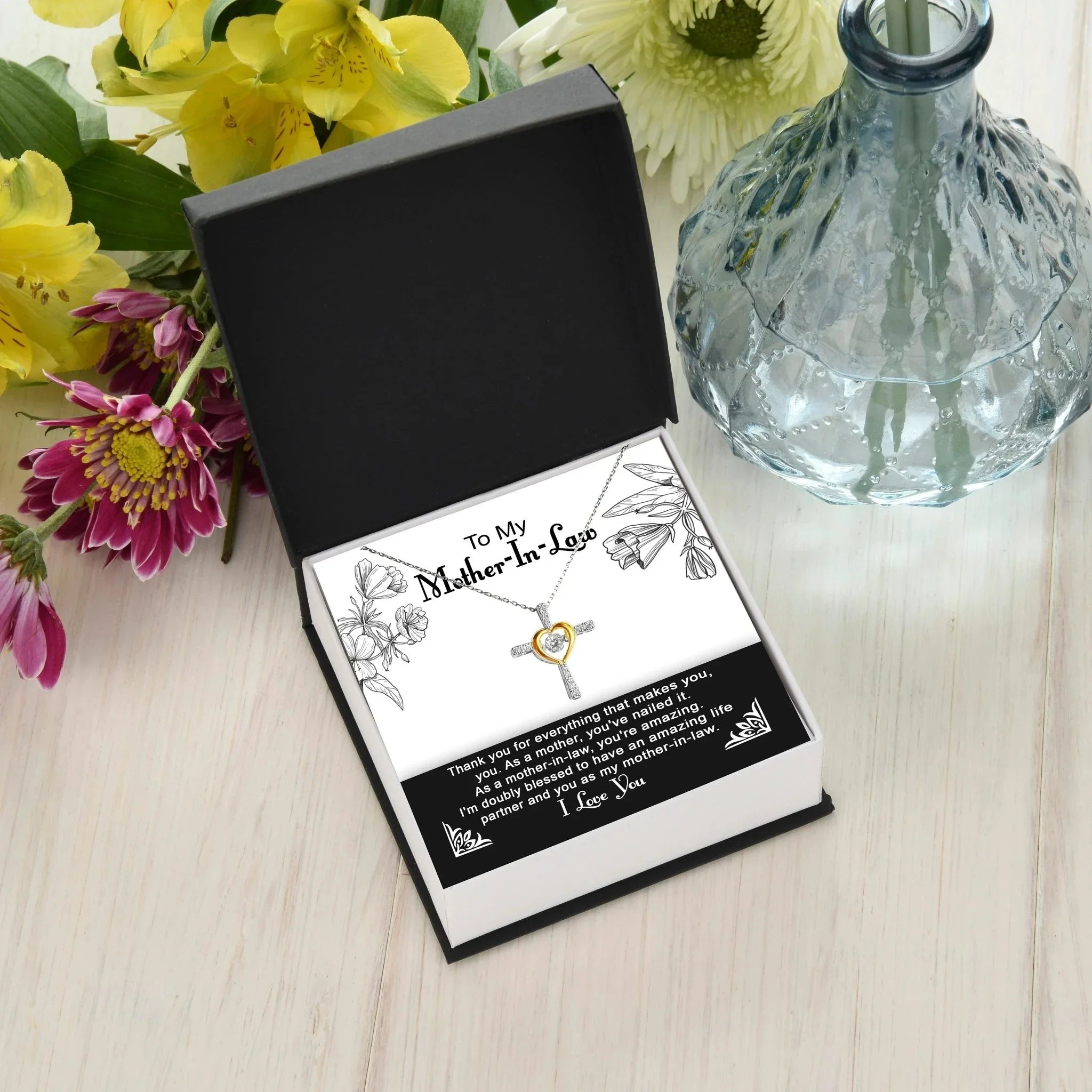 To My Mother-in-Law You Nailed It as a Mother Cross Pendant Necklace