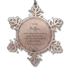Mother Snowflake Ornament, Motivational Birthday Christmas Gifts- Life is learning to dance in the rain