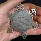 Mother Snowflake Ornament - You are braver than you believe, stronger than you seem, Inspirational Birthday, Christmas Gifts