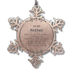 Mother Snowflake Ornament - You are braver than you believe, stronger than you seem, Inspirational Birthday, Christmas Gifts