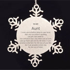 Motivational Aunt Snowflake Christmas Ornament I can promise to love you for the rest of mine Birthday Gifts