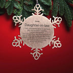 Motivational Daughter In Law Snowflake Ornament, Daughter In Law I can promise to love you for the rest of mine, Christmas Birthday Gifts