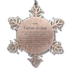 Motivational Father-In-Law Snowflake Ornament, I can promise to love you for the rest of mine, Christmas Birthday Gifts
